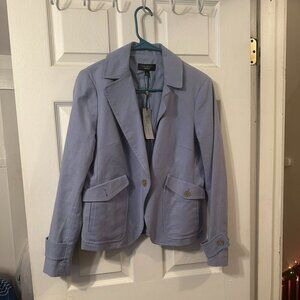 Women's Talbot's Cotton and Linen blend light blue blazer.  Size 10.  NWT.